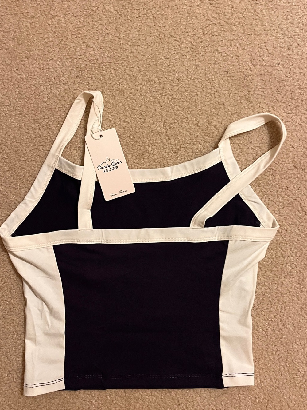 Trendly Queen Black & White Girls' Tank Top